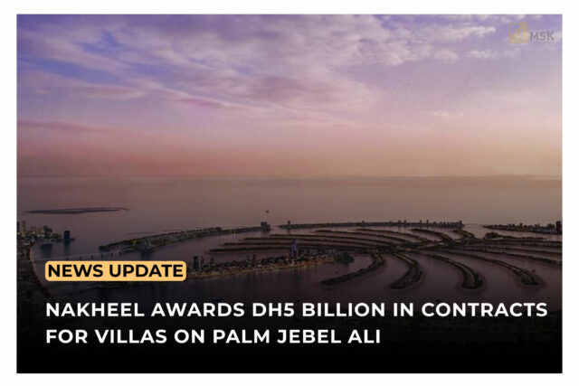 Nakheel awards Dh5 billion in contracts for villas on Palm Jebel Ali.