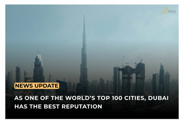 Dubai as a top five global city brand, highlighting business, innovation, and lifestyle.