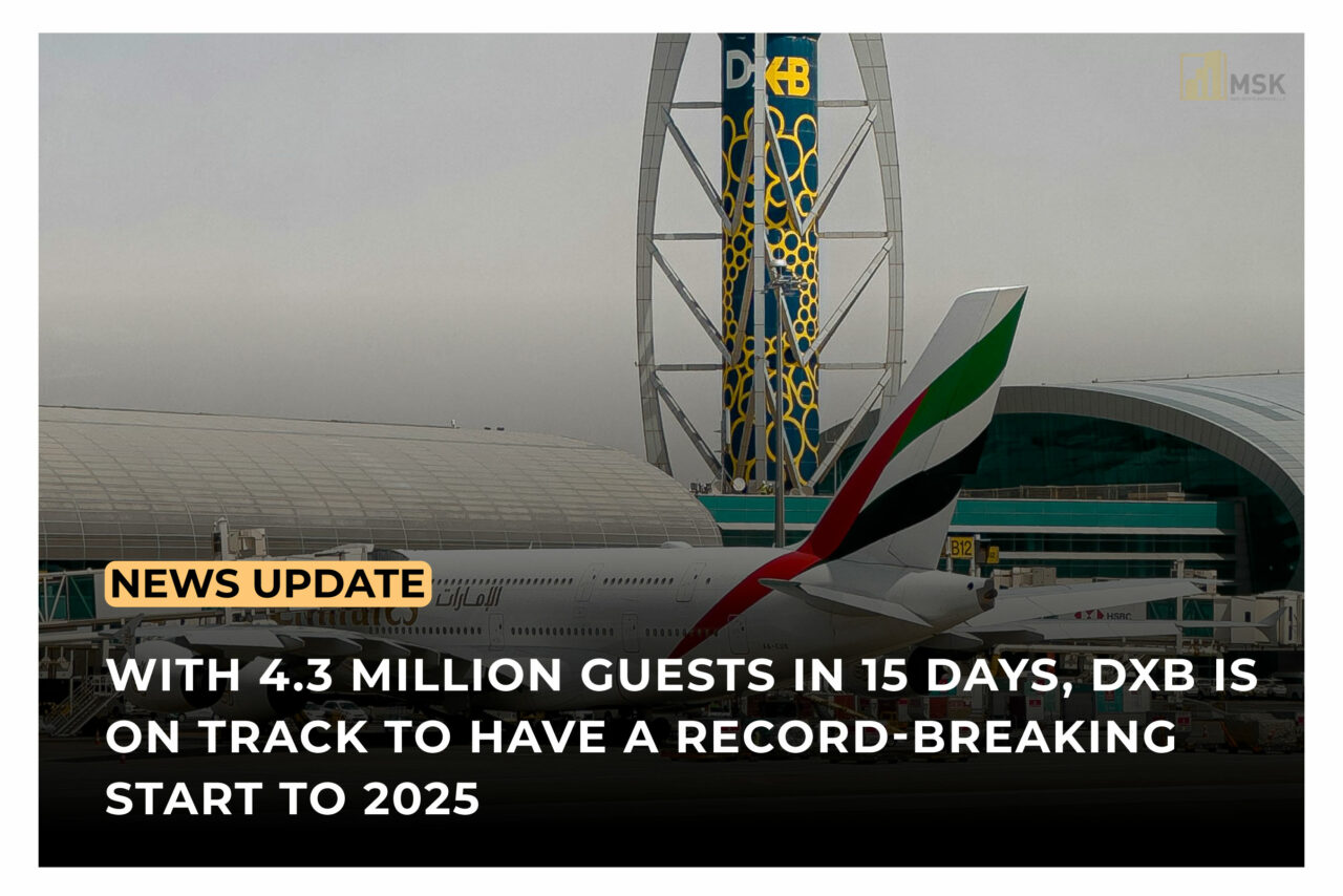 DXB welcomes 4.3 million guests, setting records in January 2025.