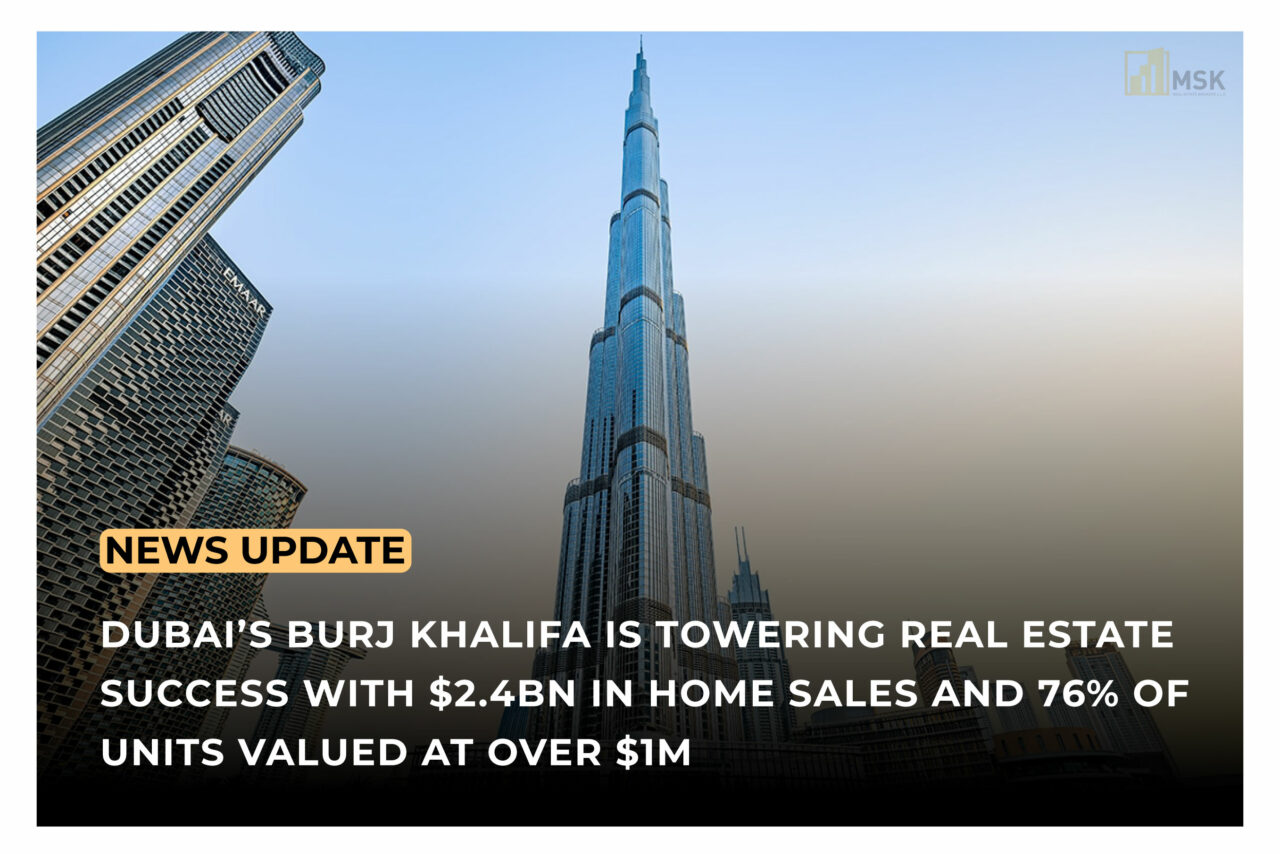 Iconic Burj Khalifa in Downtown Dubai, representing real estate success and global luxury investment.